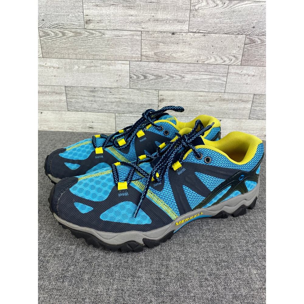 MERRELL BLUE GRASSBOW Air Low Trail Hiking Running Shoes Womens 8.5 New